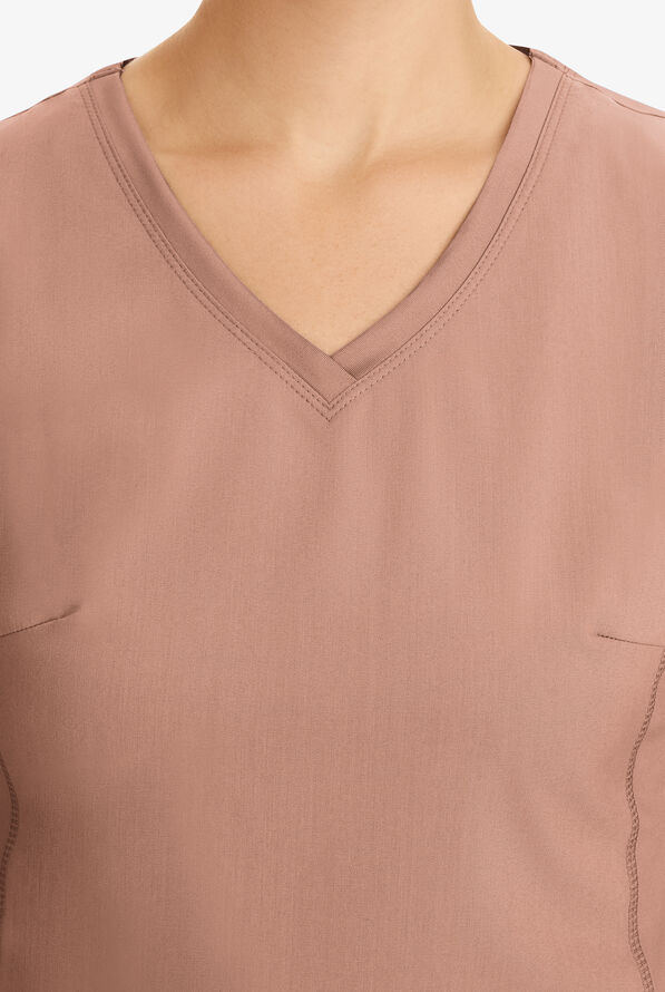 Healing Hands Purple Label Juliet Women's 2-Pocket STRETCH Princess Seam Scrub Top - Santa Fe Tan - 5