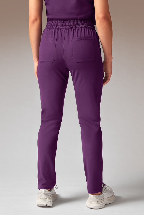 Hypothesis A-D All Duty Women’s 6-Pocket Slim Straight-Leg Scrub Pant - Eggplant - 2