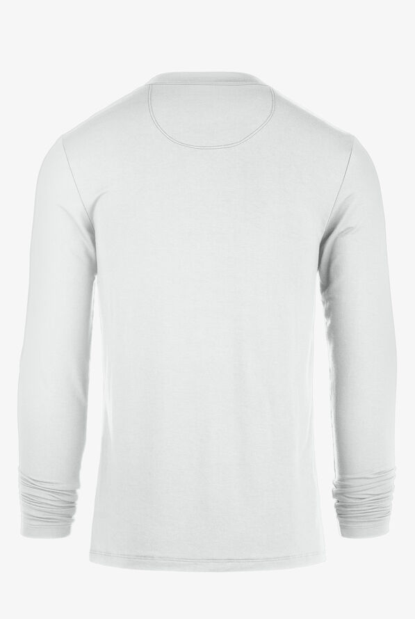 Cherokee Workwear Professionals Men's STRETCH Long Sleeve Knit Underscrub - White - 2