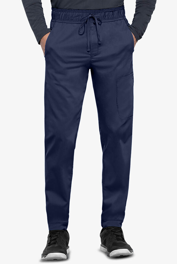 Cherokee Workwear Revolution Men's 5-Pocket STRETCH Jogger Scrub Pants - Navy - 1