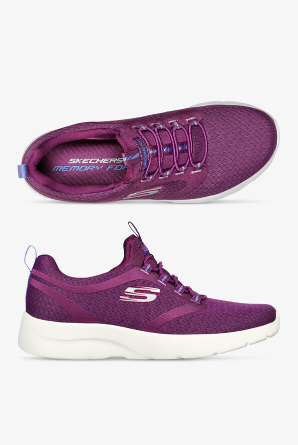 Skechers Sport Women's Dynamight 2.0 Soft Expressions Plum Athletic Slip On Nursing Shoes - null - 1