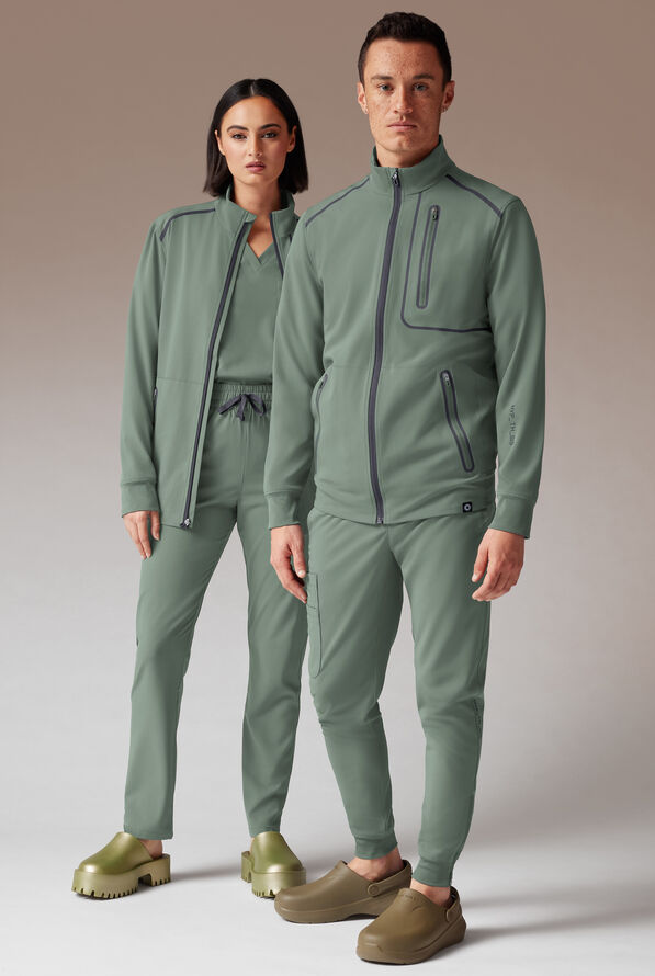 Chaqueta médica unisex Hypothesis F con cremallera - Mineral/Pewter - 2
