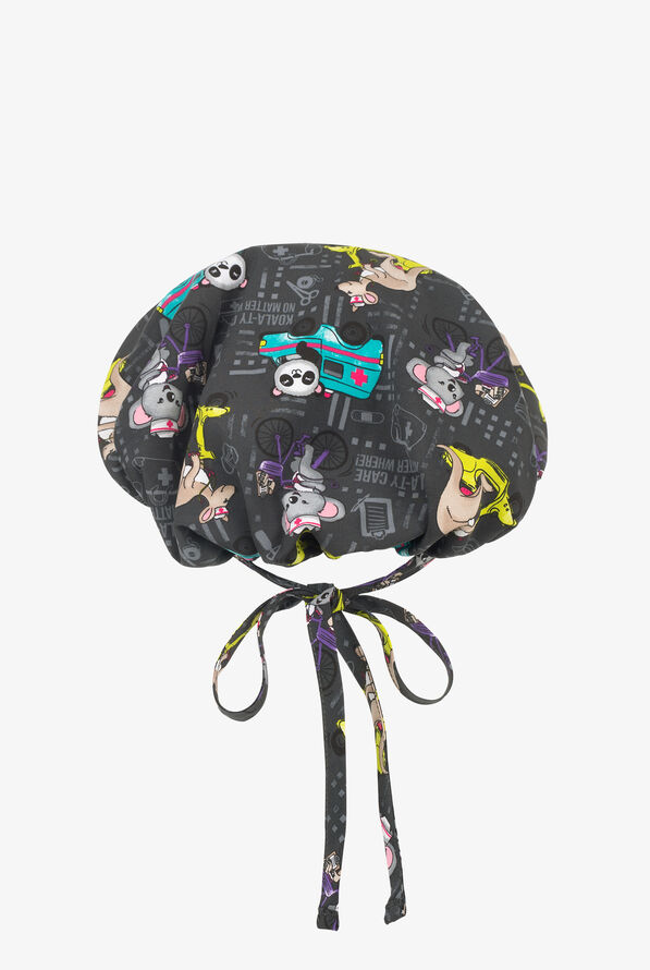 Cherokee On The Go Care Unisex STRETCH Bouffant Print Scrub Hat - null - 2