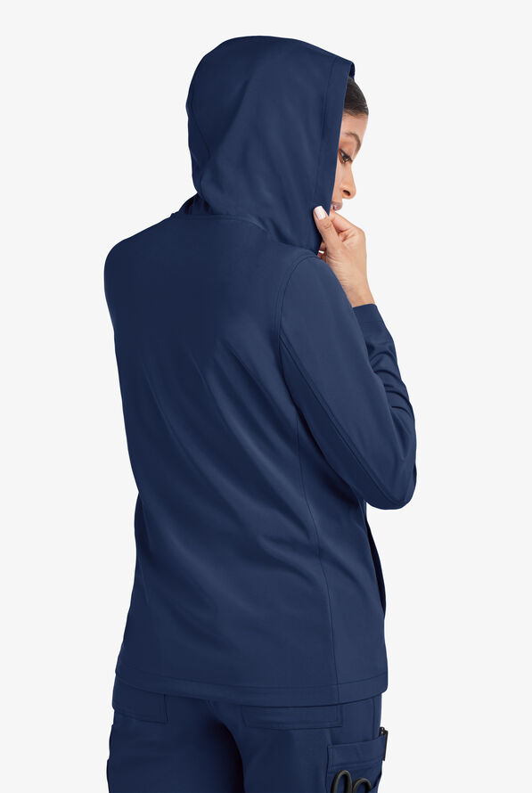 Sudadera m&eacute;dica Easy STRETCH Selena con cremallera y 5 bolsillos para mujer - Navy - 4