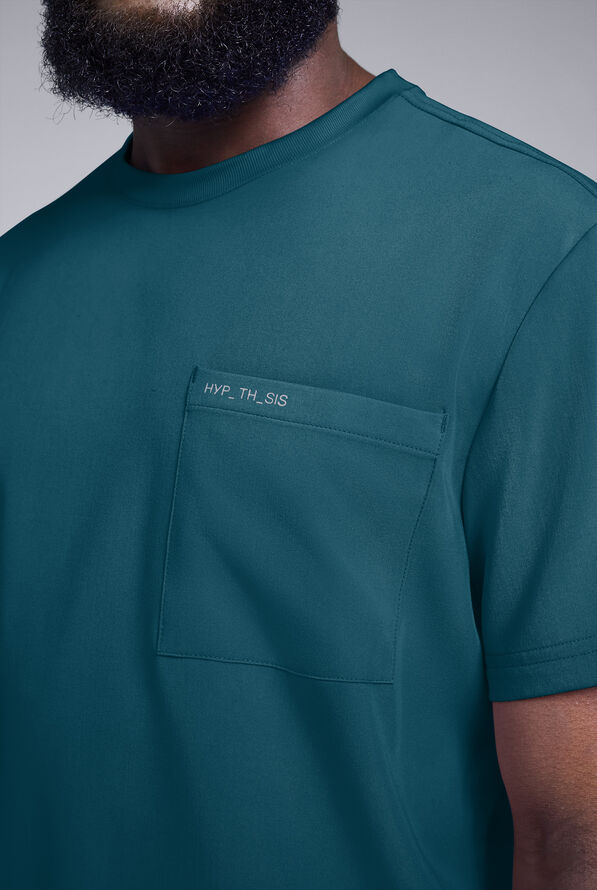 Conjunto de uniforme m&eacute;dico Hypothesis S-R Shift Ready estilo jogger con cuello redondo para hombre - Caribbean Blue - 4