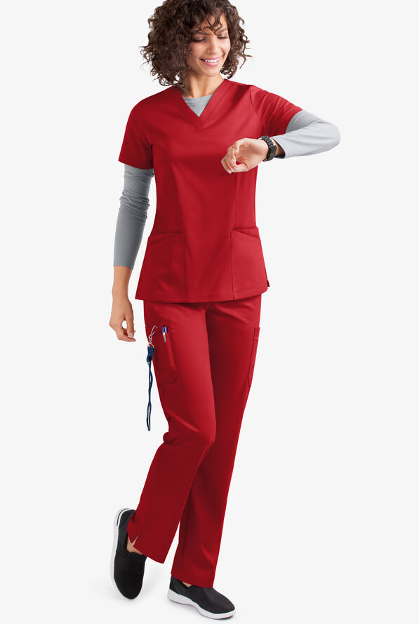 UA Flex2 PETITE Flat Front Cargo Scrub Pants, Short Scrub Pants