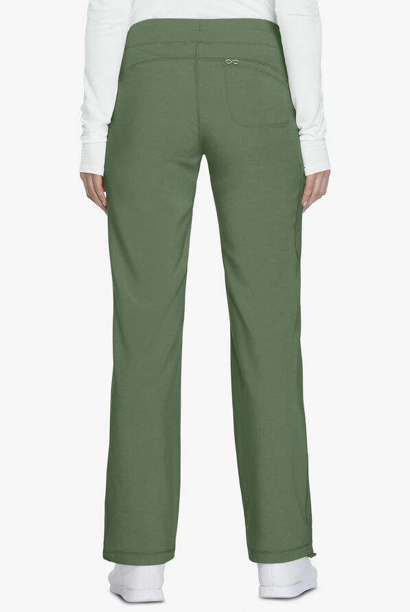 Infinity Women's 4-Pocket STRETCH Drawstring Scrub Pants - Petite - Olive - 2
