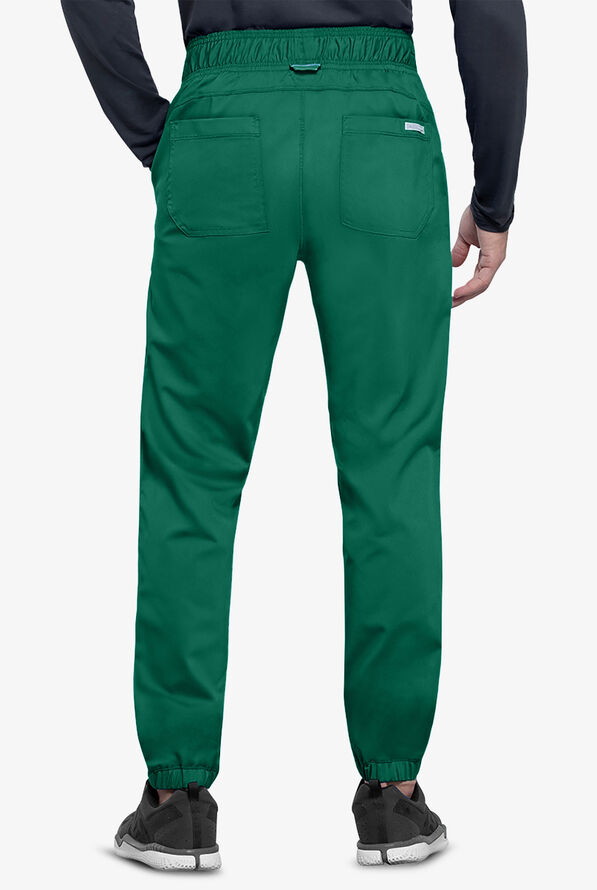 Cherokee Workwear Revolution Men's 5-Pocket STRETCH Jogger Scrub Pants - Hunter - 2