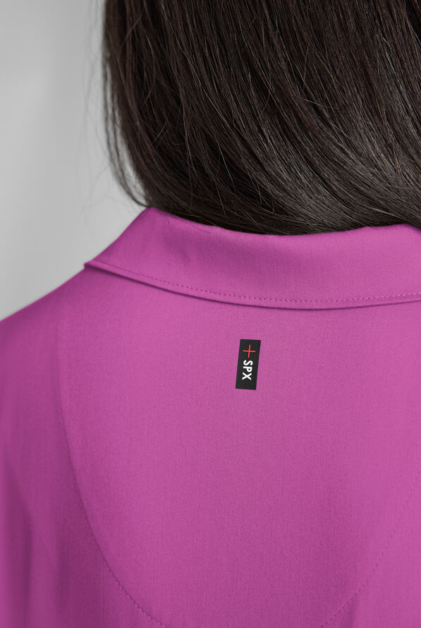 Grey's Anatomy by Barco Emerge Emery Women's 3-Pocket STRETCH Collar V-Neck Scrub Top - Mystic Orchid - 5