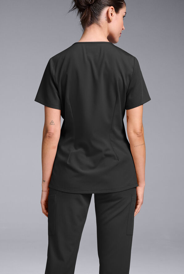 Hypothesis Women's Base 3 Pocket V-Neck Scrub Top - Jet Black - 3