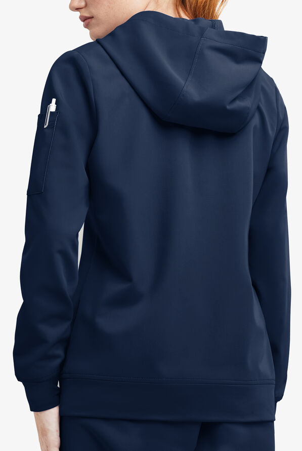 Sudadera m&eacute;dica MOVEMENT by Butter-Soft Sirius STRETCH con capucha y 4 bolsillos para mujer - Navy - 4
