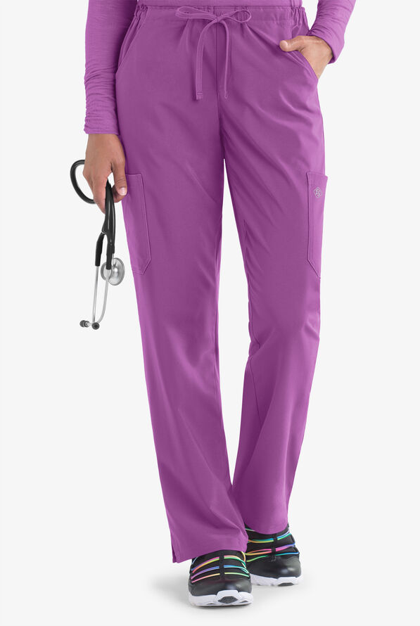 Pantalón médico Easy STRETCH Tall Eden con cordón y 4 bolsillos para mujer - Purple Swirl - 1