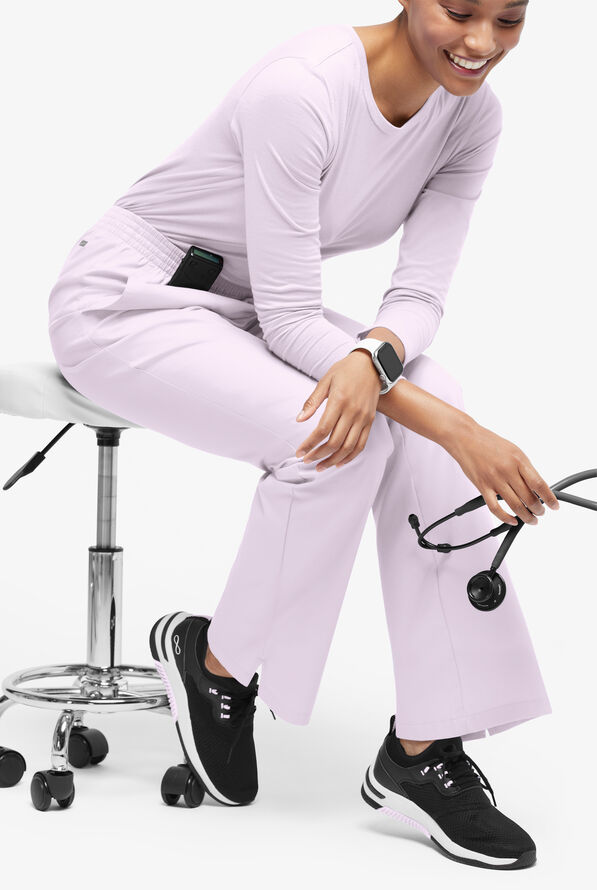 Butter-Soft Originals Women's 2-Pocket High Waisted Boot Cut Scrub Pants - Orchid Petal - 4