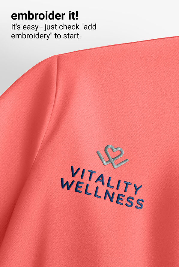 Blusa m&eacute;dica Skechers by Barco Vitality STRETCH con cuello en V y 3 bolsillos para mujer - Coral Fizz - 5