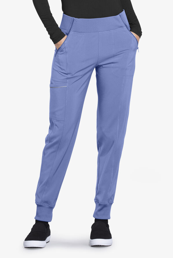 Infinity Women's 5-Pocket STRETCH Tapered Jogger Cargo Scrub Pants - Ceil Blue - 1