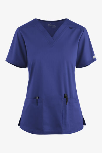 Blusa m&eacute;dica Butter-Soft STRETCH con cuello en V y 4 bolsillos para mujer