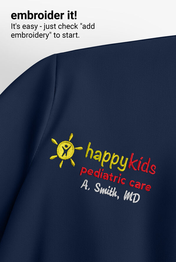 Wink Renew Women's 4-Pocket STRETCH Mandarin Collar Scrub Top - Navy - 3