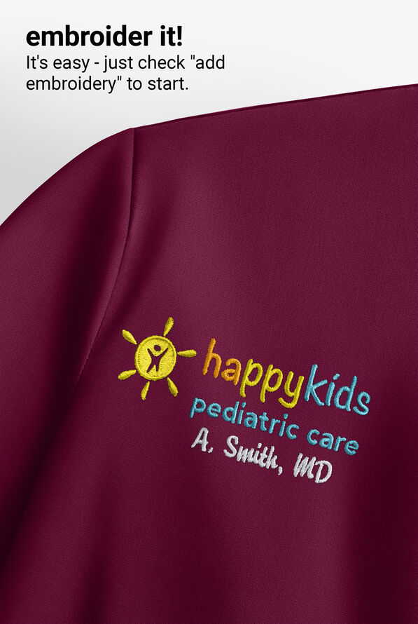 Cherokee Workwear Revolution Men's 3-Pocket STRETCH V-Neck Scrub Top - Wine - 4