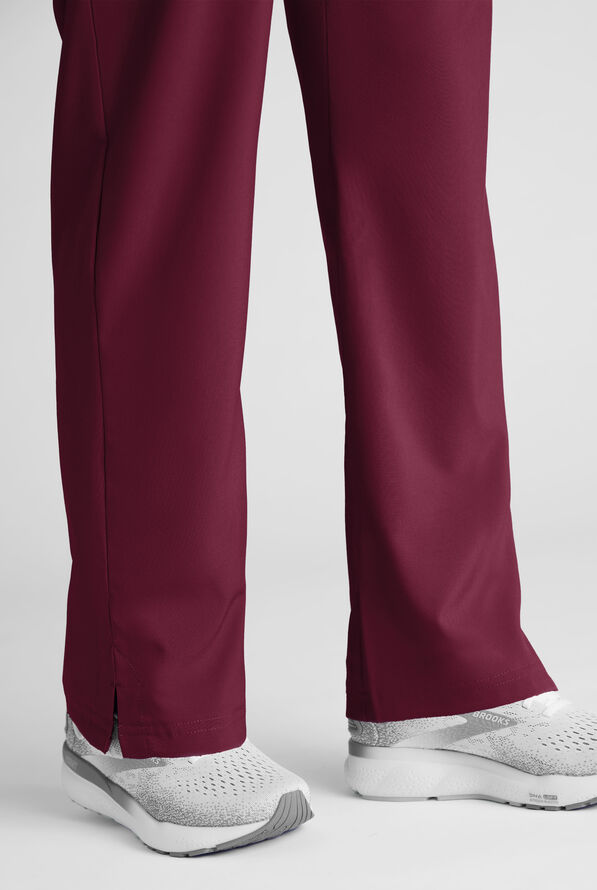 Easy STRETCH Women's 8-Pocket Scrub Set - Petite - Wine - 10