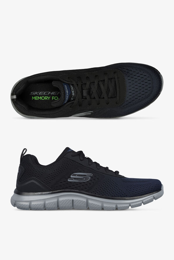 Skechers Sport Men's Track Ripkent Navy Athletic Lace Up Nursing Shoes - Navy - 1