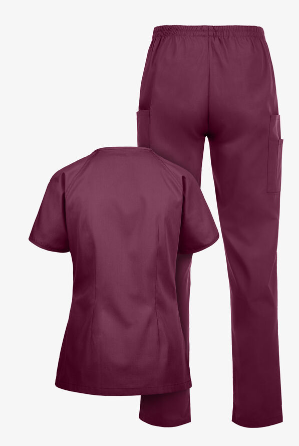 Conjunto de uniforme m&eacute;dico Strictly Scrubs Classic para mujer - Wine - 4