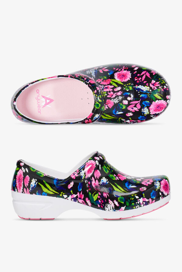 Anywear Women's SR Angel Carnations in Bloom Nursing Clogs - null - 1