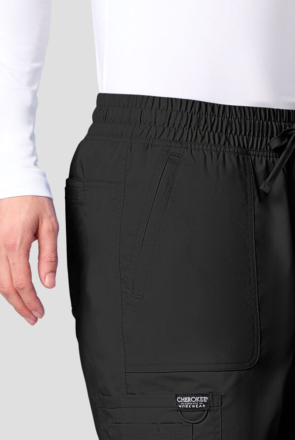 Pantal&oacute;n m&eacute;dico Cherokee Workwear Revolution STRETCH con piernas rectas y 12 bolsillos para hombre - Black - 3