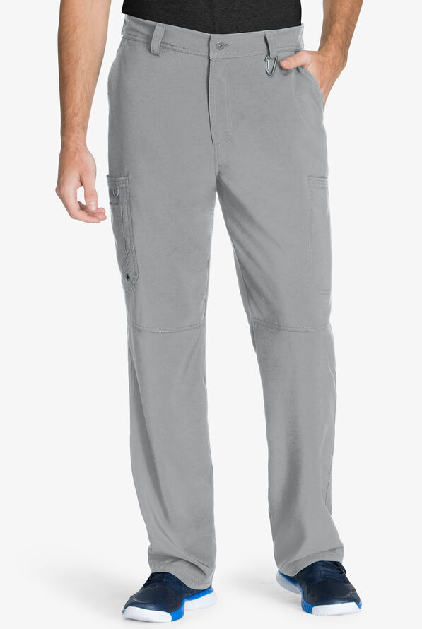 Pantalón médico Cherokee Infinity estilo cargo con piernas estrechas y 5 bolsillos para hombre - Grey - 1
