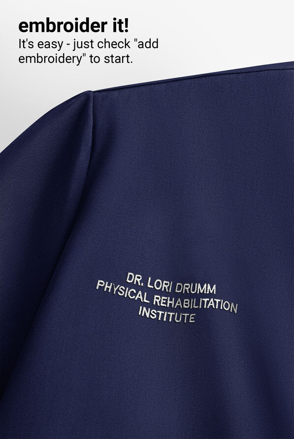 Chaqueta m&eacute;dica unisex Cherokee Workwear Originals Ultra con cremallera y 3 bolsillos - Navy - 3