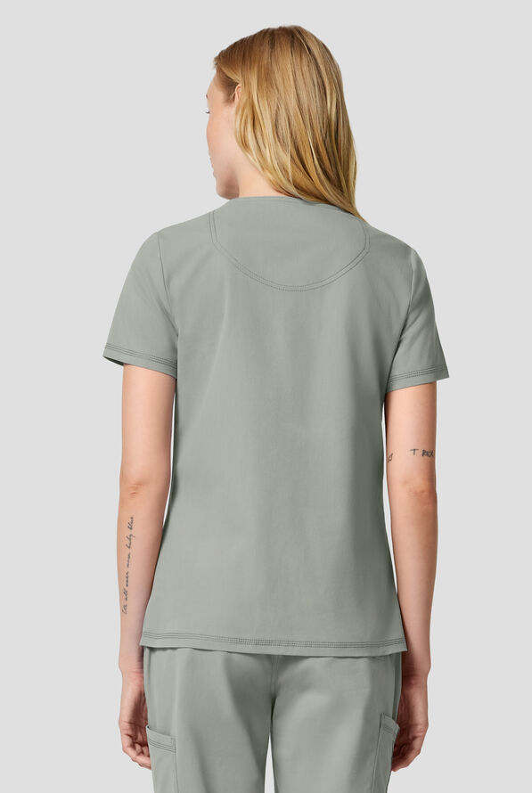 Dickies Forge Women's 2-Pocket V-Neck Scrub Top - Moonstone - 4