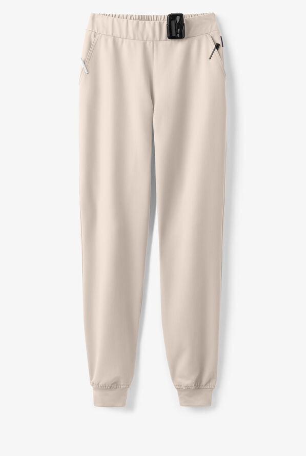 MOVEMENT by Butter-Soft Vega Women's 5-Pocket Flat Front Jogger STRETCH Scrub Pants - Tall - Khaki Shale - 5
