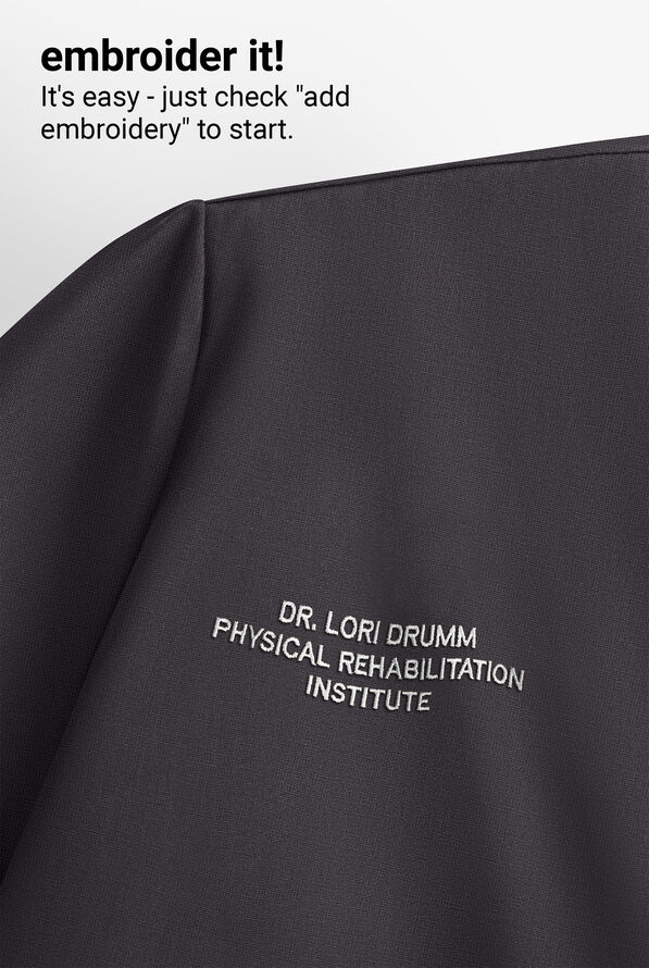 Cherokee Achieve Women's 1-Pocket Tuck in V-Neck Scrub Top - Pewter - 3