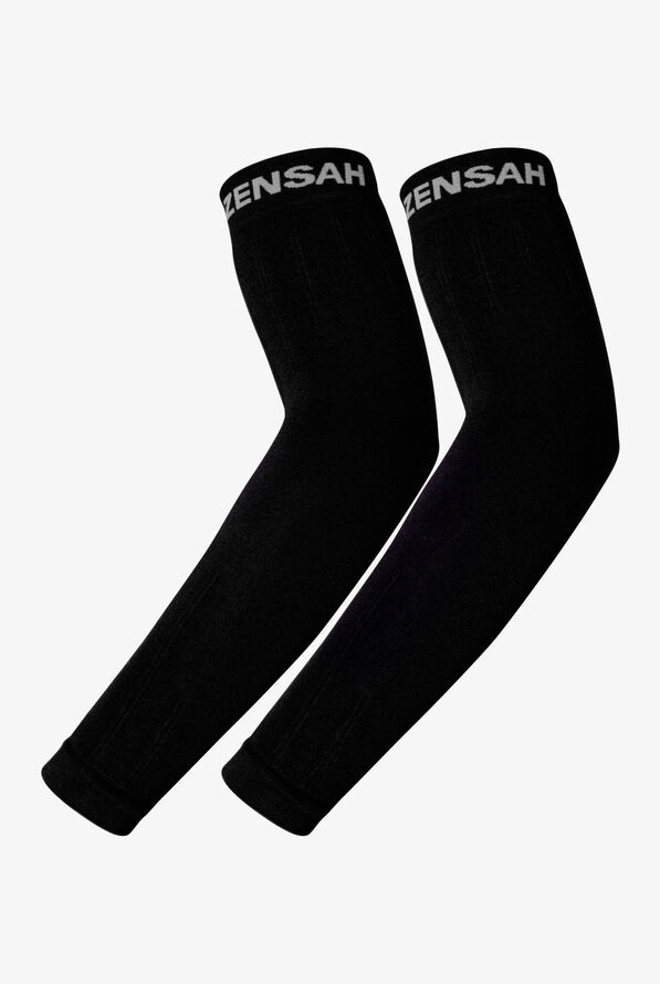 Zensah Unisex 10-12 mmHg Light Compression Arm Sleeves - Black - 1