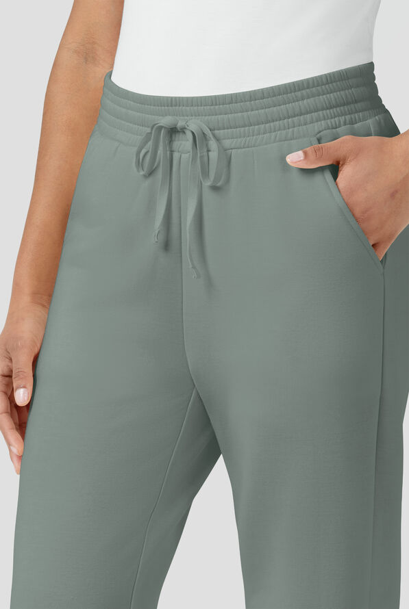 Pantal&oacute;n m&eacute;dico Wink Unwind STRETCH de felpa con piernas anchas y 2 bolsillos para mujer - Sage - 5