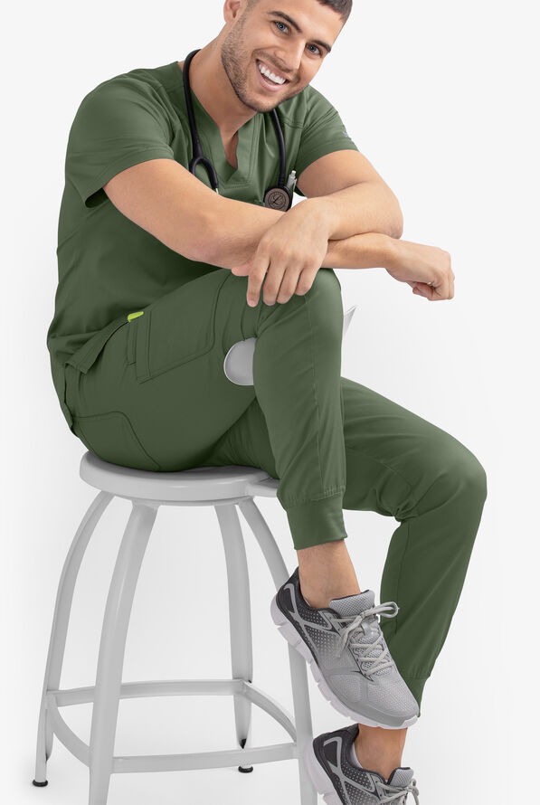 Maevn Matrix Men's One Pocket VNeck Scrub Top, Maevn Scrubs