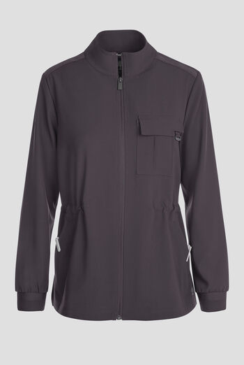 Healing Hands Quest Women's 4-Pocket STRETCH Zip Front Utility Scrub Jacket