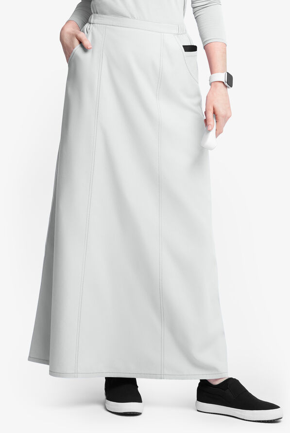 Falda médica estilo acampanada Butter-Soft Originals al tobillo con 4 bolsillos para mujer - White - 1