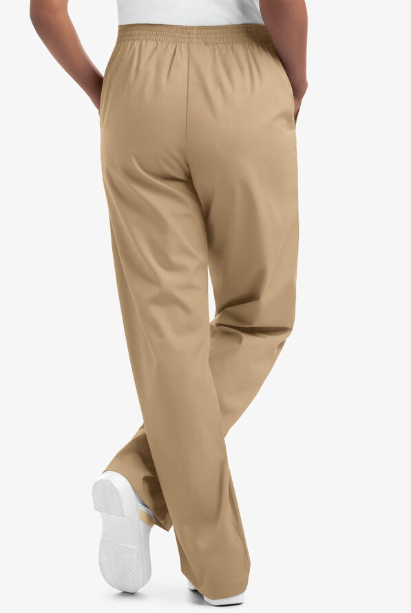 Pantal&oacute;n m&eacute;dico UA Best Buy tall con cintura el&aacute;stica y 2 bolsillos para mujer - Khaki - 4
