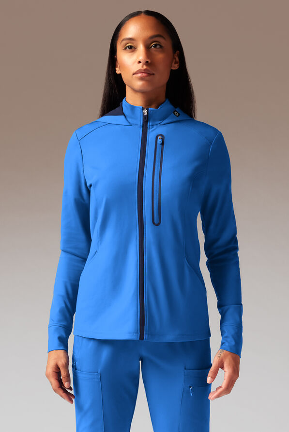 Chaqueta médica Hypothesis Super-Dermal con cremallera y múltiples bolsillos para mujer - Royal/Navy - 1