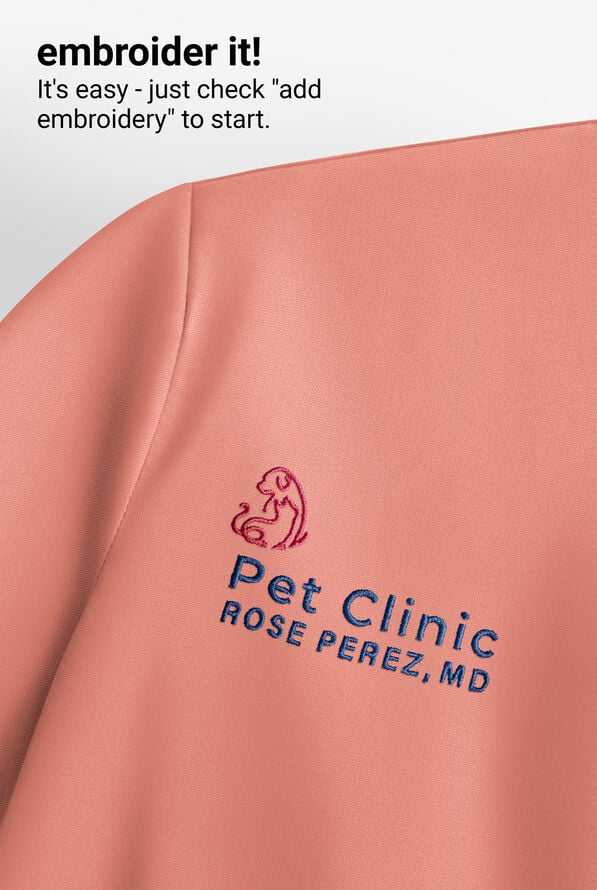 Healing Hands Purple Label Juliet Women's 2-Pocket STRETCH Princess Seam Scrub Top - Velvet Peach - 7