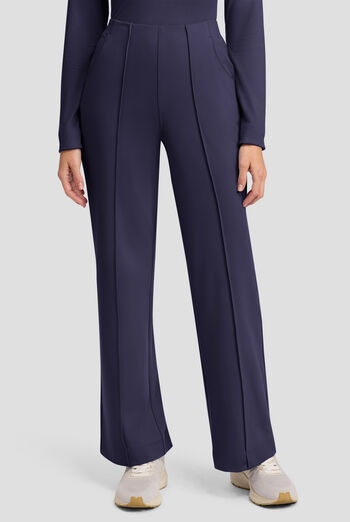 Cherokee Achieve Women's 3-Pocket STRETCH Wide Leg Pull-On Knit Scrub Pants