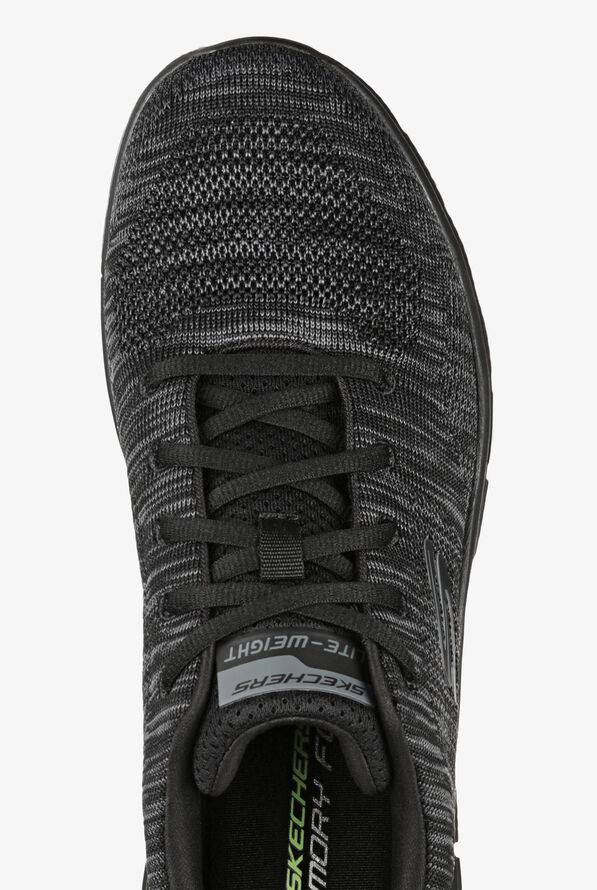 Skechers Sport Men's Track Front Runner Black Athletic Lace Up Nursing Shoes - Black - 2