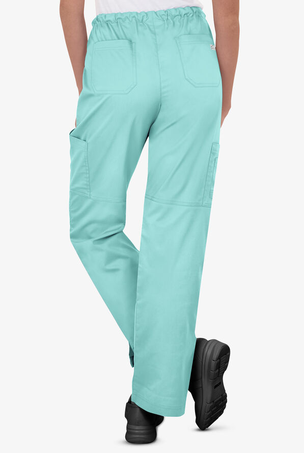 Pantal&oacute;n m&eacute;dico Butter-Soft STRETCH con cord&oacute;n y 10 bolsillos para mujer - Aqua Moon - 3