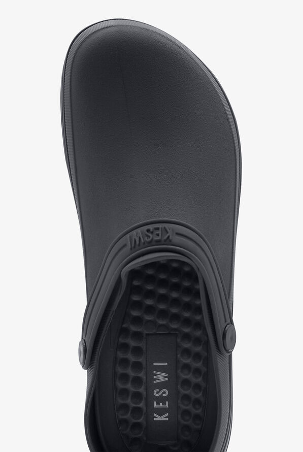 KESWI Men's Extra Comfort Classic Backless Clog - Black - 2
