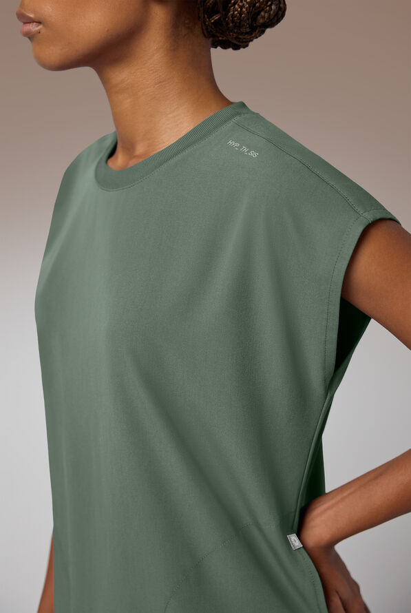 Blusa m&eacute;dica Hypothesis DM Crew de corte holgado con mangas dolm&aacute;n y 2 bolsillos para mujer - Mineral - 6