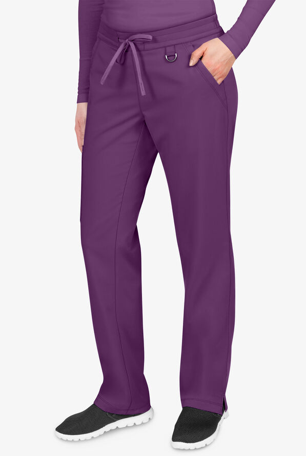 Healing Hands Purple Label Tamara Women's 6-Pocket STRETCH Convertible Drawstring Cargo Scrub Pants - Eggplant - 1