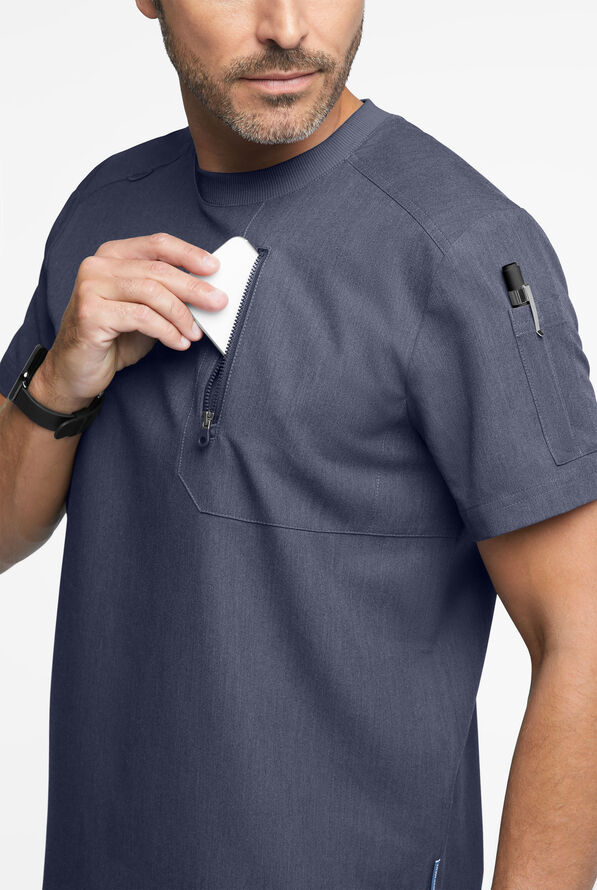 MOVEMENT by ButterSoft Titan Men's 3Pocket Crew Neck Scrub Top