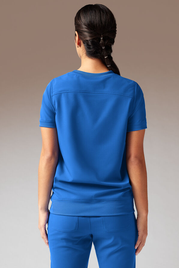 Hypothesis Kentica Crew Women’s 4-Pocket Scrub Top - Royal - 4