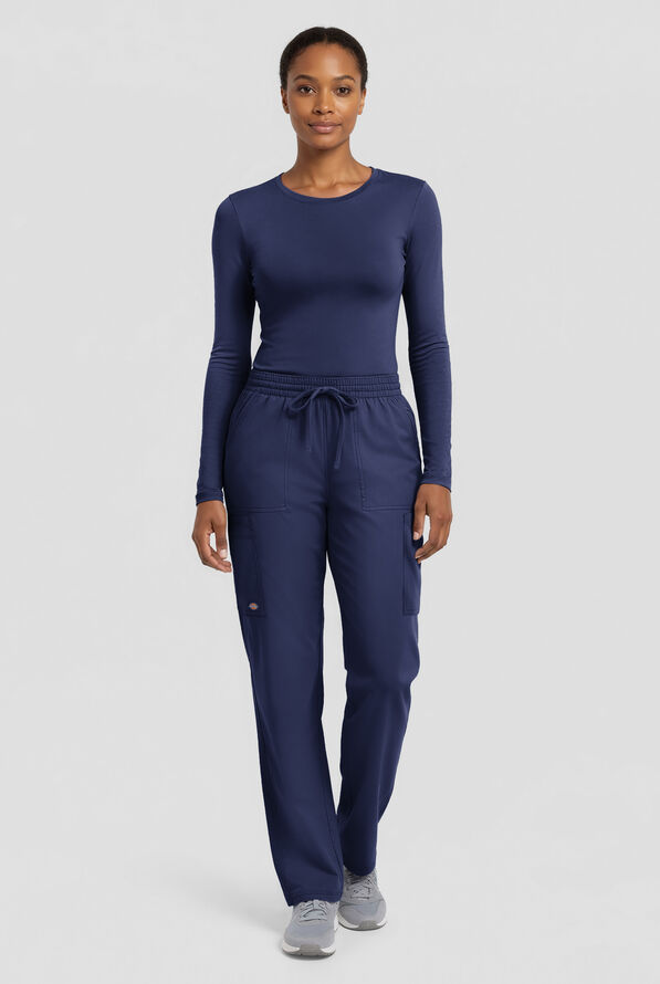 Dickies Forge Women's 6-Pocket Straight Leg Cargo Scrub Pants - Navy - 4