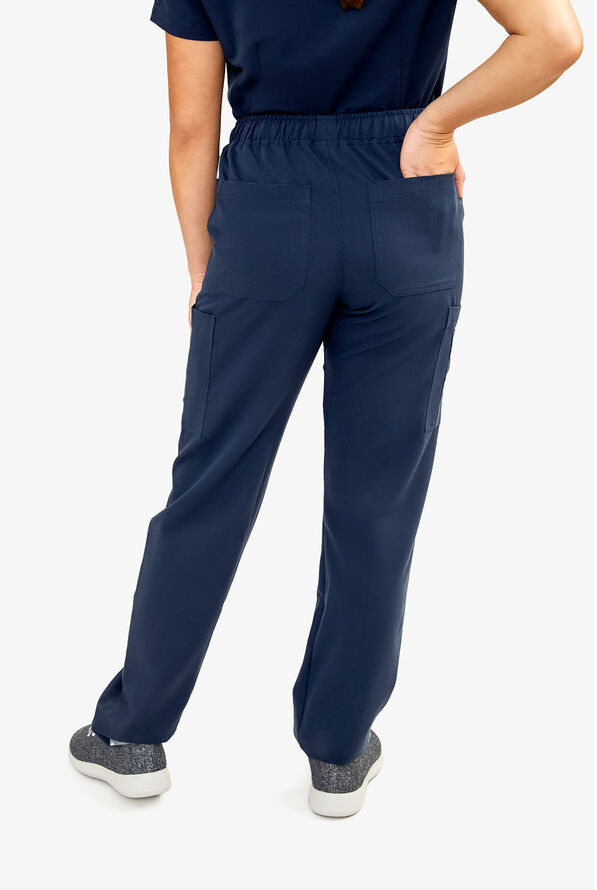 Pantal&oacute;n m&eacute;dico Keswi con cord&oacute;n interior y 9 bolsillos para mujer - Navy - 3